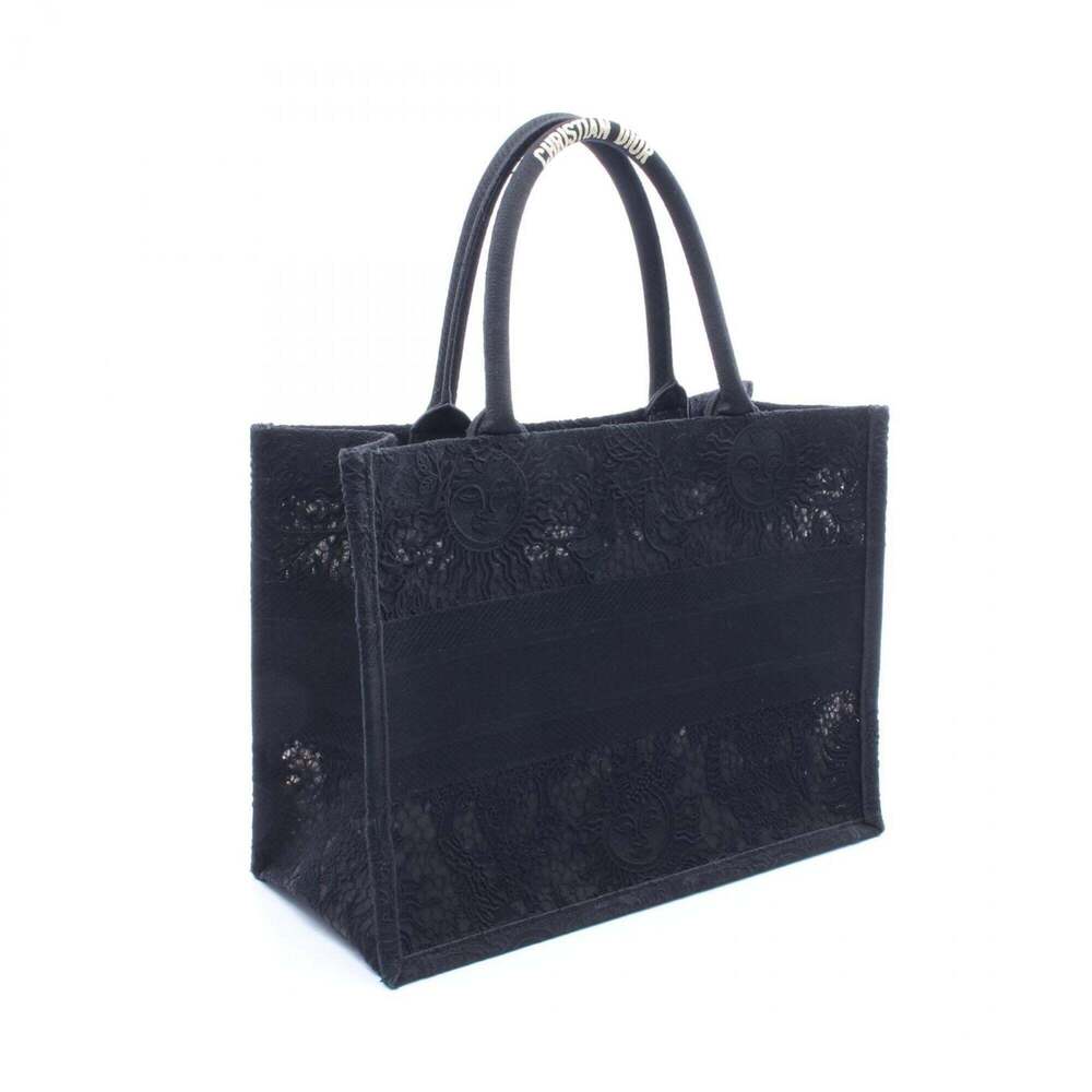 Christian Dior Dior BOOK TOTE Medium Tote Bag Handbag Jacquard Women's Black ... - Picture 2 of 9